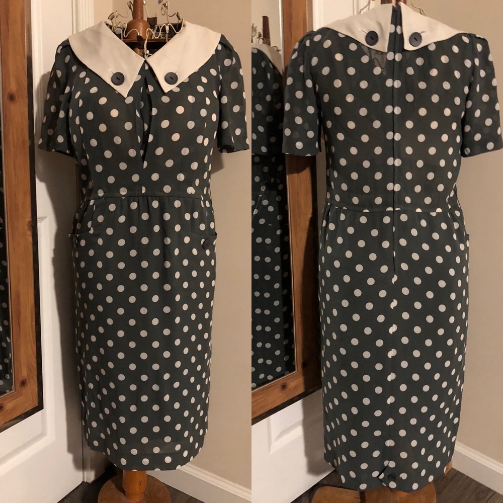 July Clair vintage polka dot dress